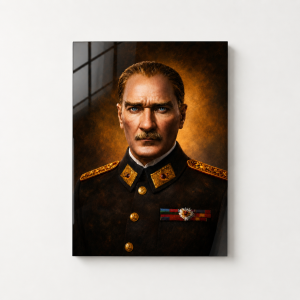 Mustafa Kemal Atatürk Portre Cam Tablo